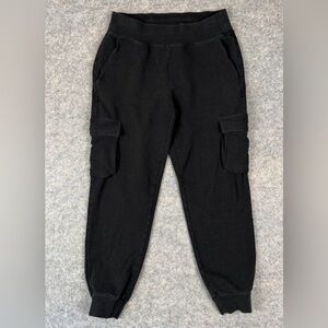 Alo Black Cargo Jogger Pants Size Small